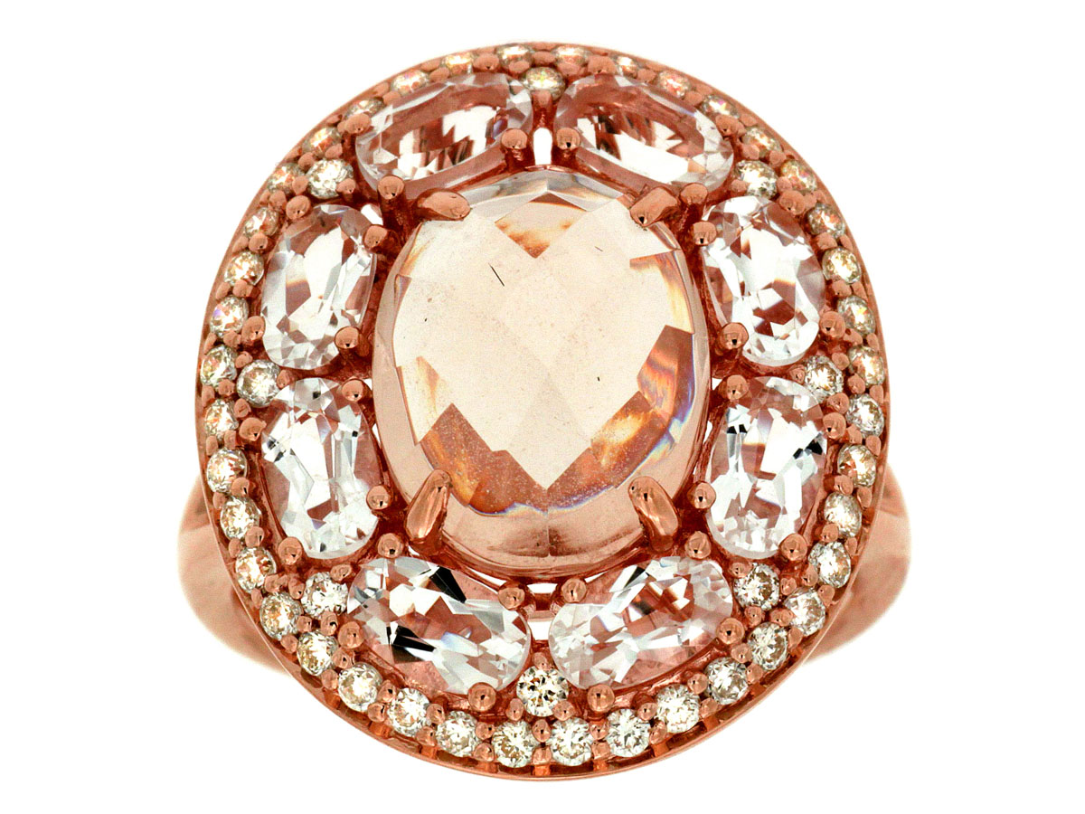 MORGANITE & DIAMOND RING