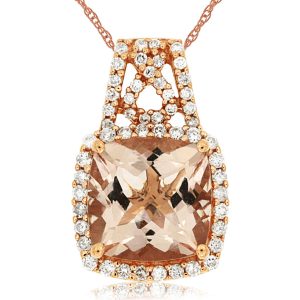MORGANITE & DIAMOND PENDANT