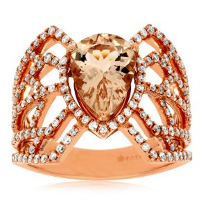 MORGANITE & DIAMOND RING
