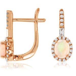 OPAL & DIAMOND EARRING