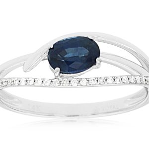 SAPPHIRE & DIAMOND RING