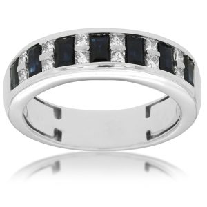 MEN’S DIAMOND SAPPHIRE RING