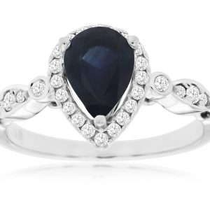 SAPPHIRE & DIAMOND RING