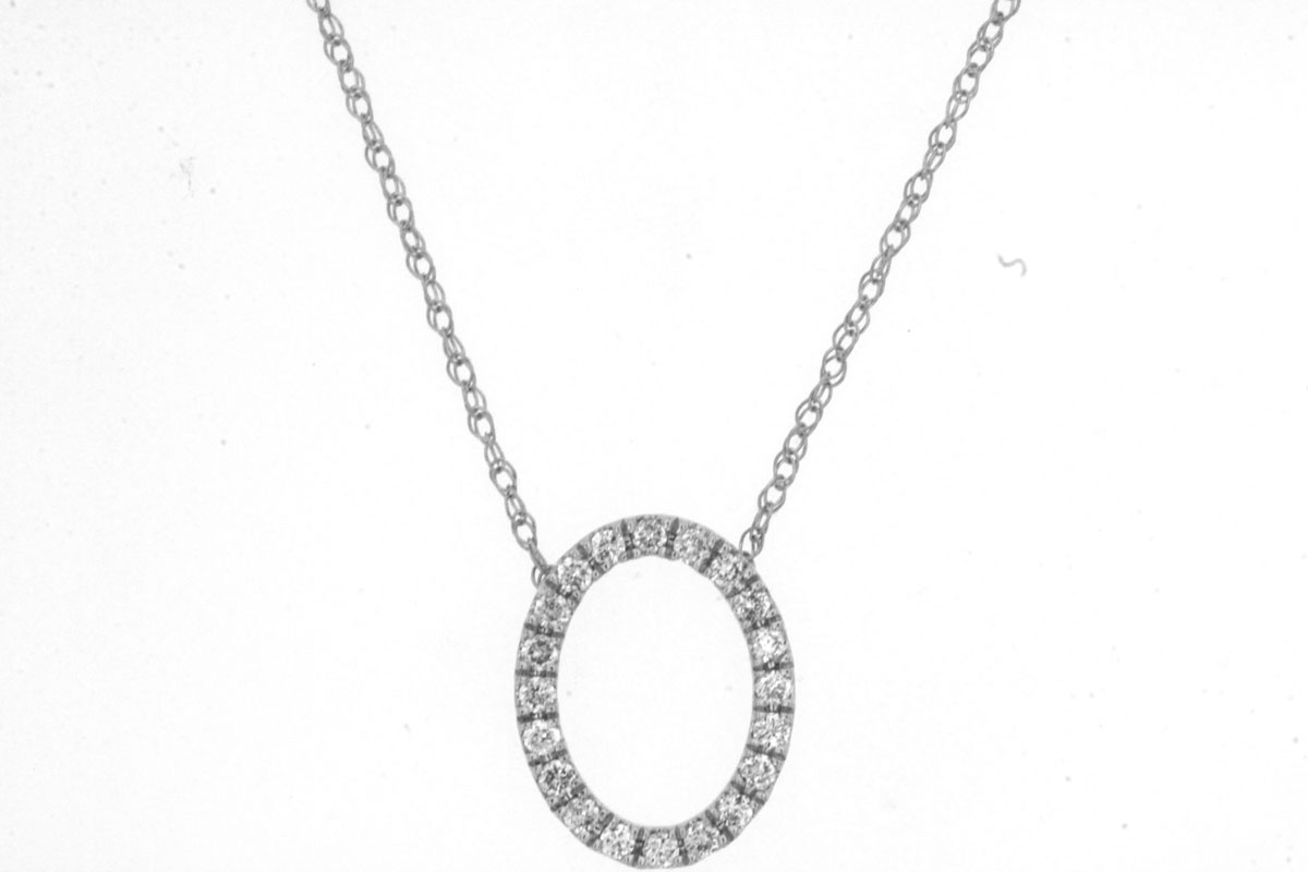 DIAMOND OVAL NECKLACE