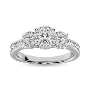 14K White Gold 1 Ct.Tw. Diamond Fashion Ring