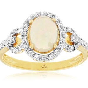 OPAL & DIAMOND RING