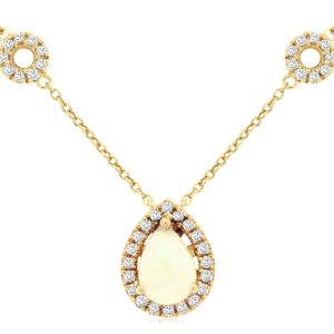 OPAL & DIAMOND NECKLACE