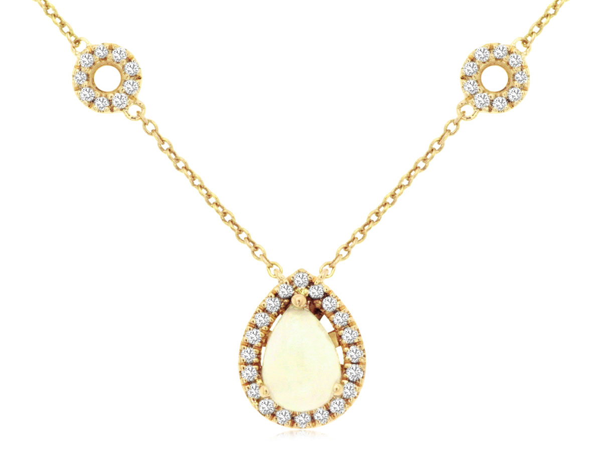 OPAL & DIAMOND NECKLACE