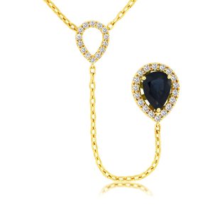 SAPPHIRE & DIAMOND NECKLACE