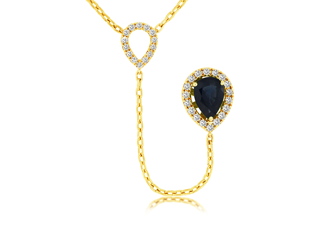 SAPPHIRE & DIAMOND NECKLACE