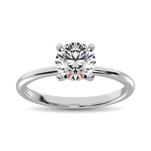 14K White Gold Labgrown Diamond 1 Ct.Tw. Starlab Certified VS F+ Solitaire Pendant (Available in 0.50ct to 2ct)