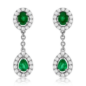 EMERALD & DIAMOND EARRING