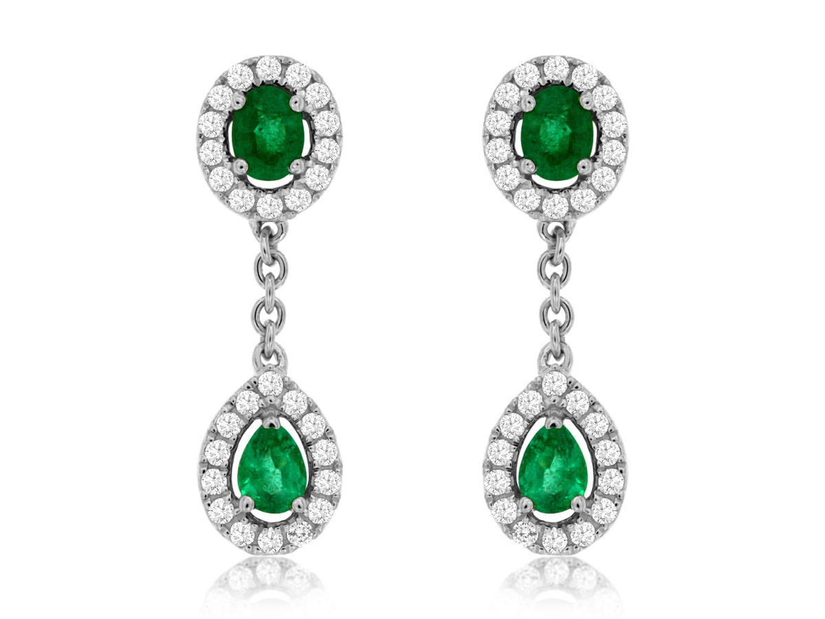EMERALD & DIAMOND EARRING