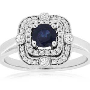 SAPPHIRE & DIAMOND RING