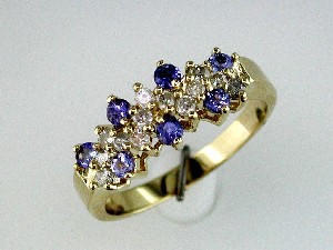 TANZANITE & DIAMOND RING