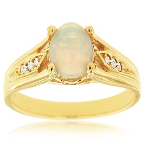 OPAL & DIAMOND RING