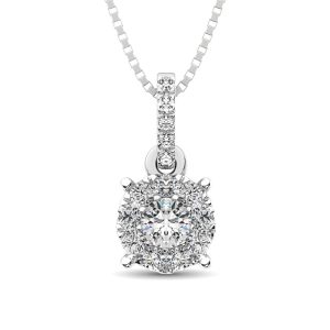 14K White Gold 1/3 Ct.Tw. Diamond Fashion Pendant