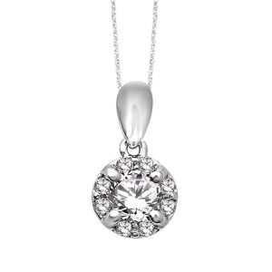 14K White Gold 1/3 Ct.Tw. Diamond Fashion Pendant