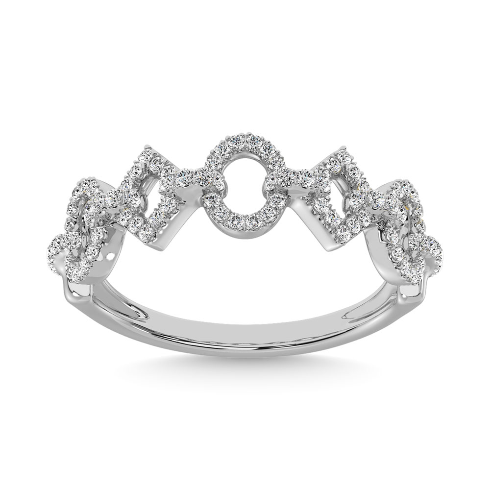14K White Gold 1/4 Ct.Tw. Diamond Fashion Ring