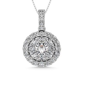14K White Gold 1 Ct.tw Diamond Fashion Pendant