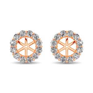 14K Rose Gold Diamond 1/3 Ct.Tw. Earrings Jacket