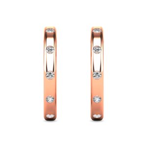 Diamond 1/10 Ct.tw Hoop Earrings in 10K Rose Gold