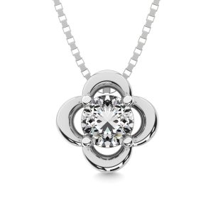 Diamond 1/5 Ct.tw Solitaire Dimond Pendant in 14K White Gold