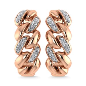 Diamond  1/10 Ct.Tw. J Earrings in 10K Rose Gold