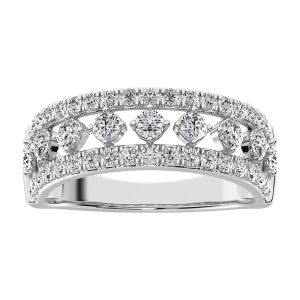 14K White Gold 1/2 Ct.Tw. Diamond Fashion Band