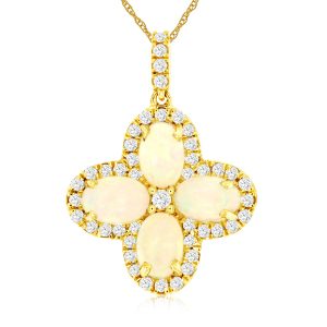 OPAL & DIAMOND PENDANT