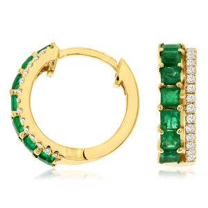 EMERALD & DIAMOND EARRING