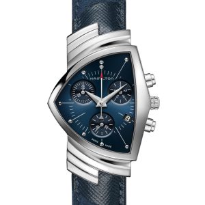 Ventura Chrono Blue Quartz Leather