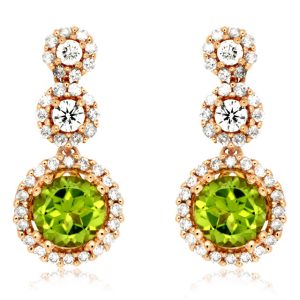 PERIDOT & DIAMOND EARRING