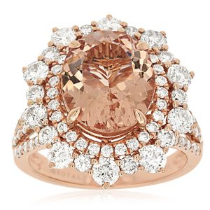 MORGANITE & DIAMOND RING