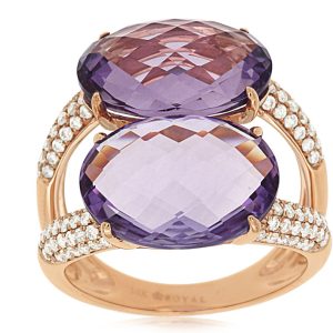 AMETHYST & DIAMOND RING