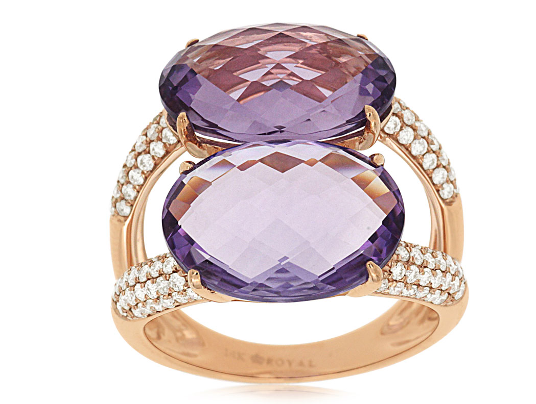 AMETHYST & DIAMOND RING