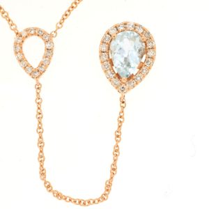 AQUAMARINE & DIAMOND NECKLACE