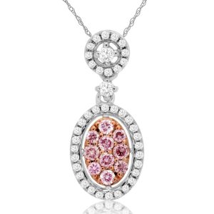 WHITE & PINK DIAMOND PENDANT