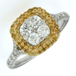 YELLOW DIAMOND & DIAMOND RING