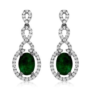 EMERALD & DIAMOND EARRING