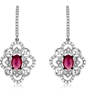 RUBY & DIAMOND EARRING
