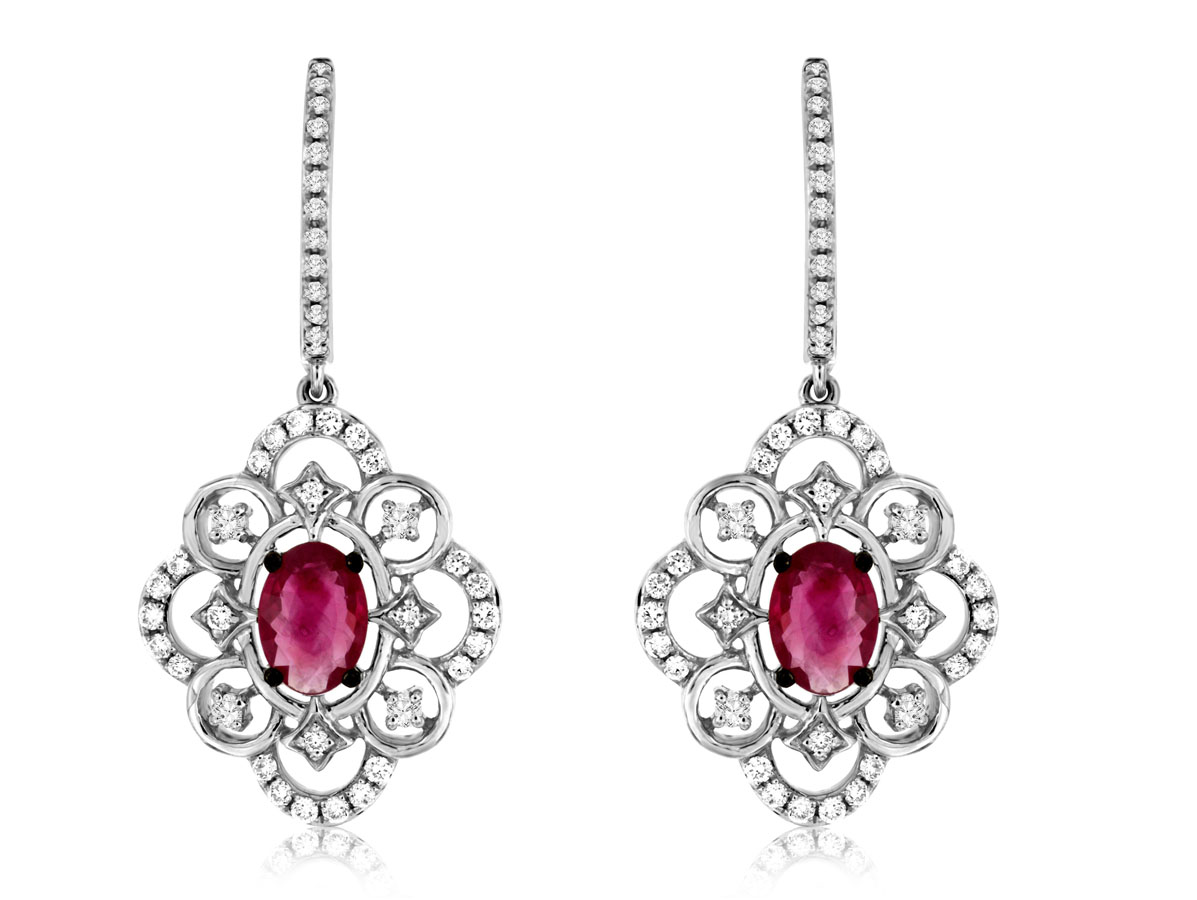 RUBY & DIAMOND EARRING
