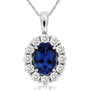 TANZANITE & DIAMOND PENDANT