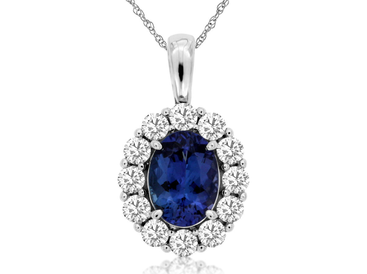 TANZANITE & DIAMOND PENDANT