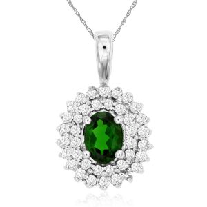 RUSSALITE & DIAMOND PENDANT