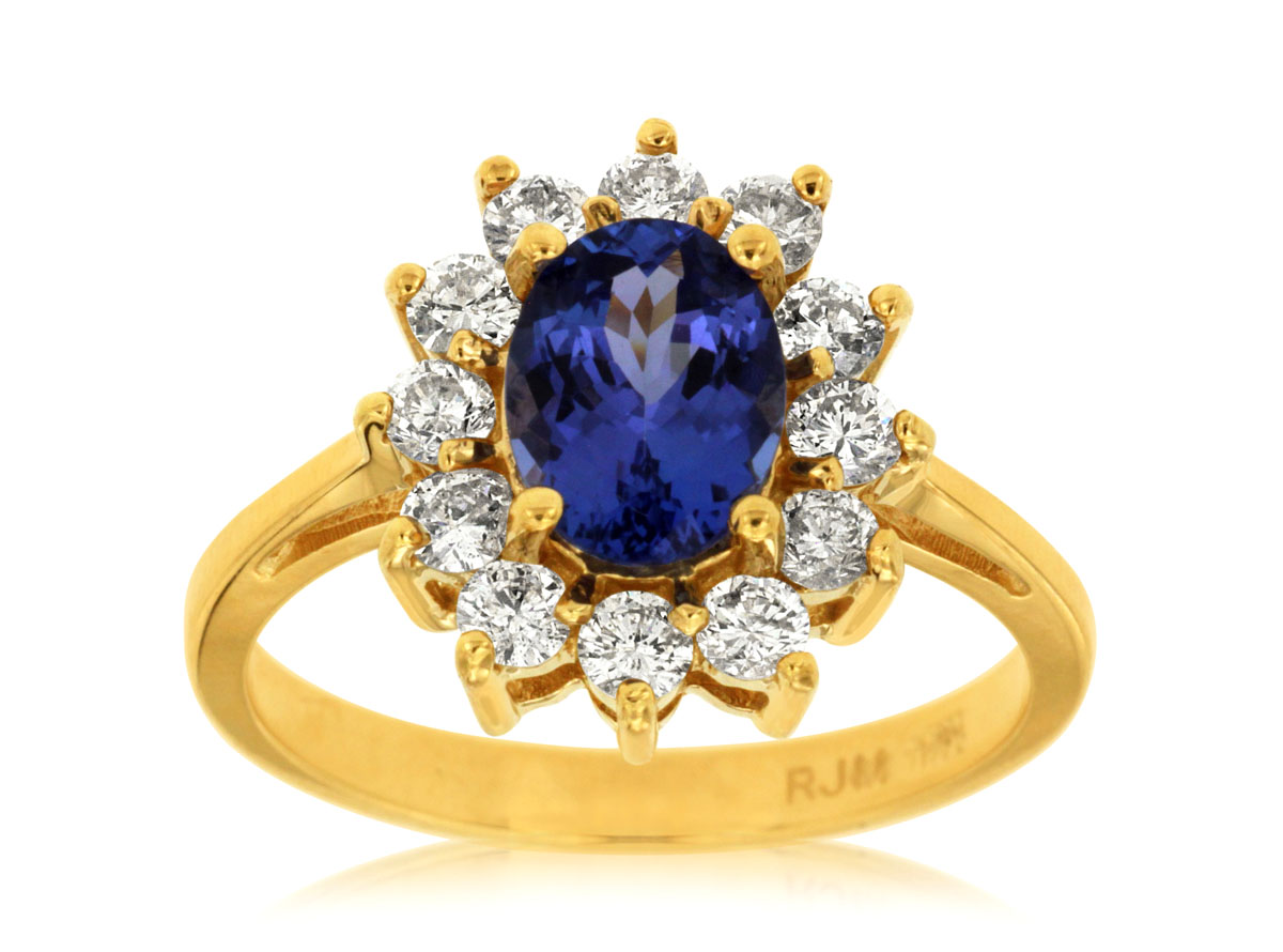 TANZANITE & DIAMOND RING