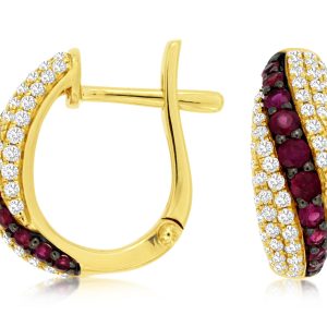 RUBY & DIAMOND EARRING