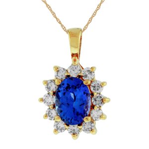 TANZANITE & DIAMOND PENDANT