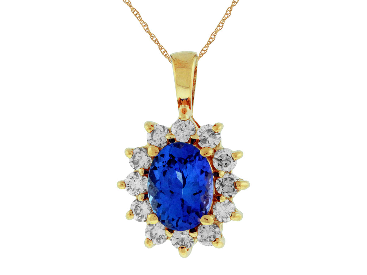 TANZANITE & DIAMOND PENDANT