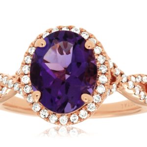 AMETHYST & DIAMOND RING